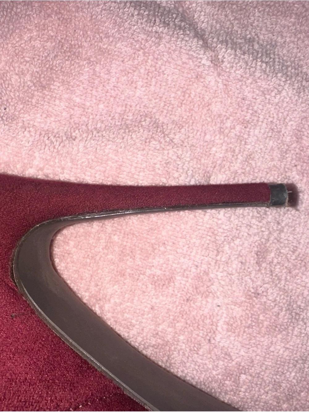 First Impressions Burgundy Over-the-Knee Stiletto Boots